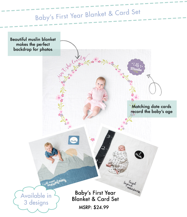 New lulujo Baby's First Year Blanket & Card set is a guaranteed winner this holiday season