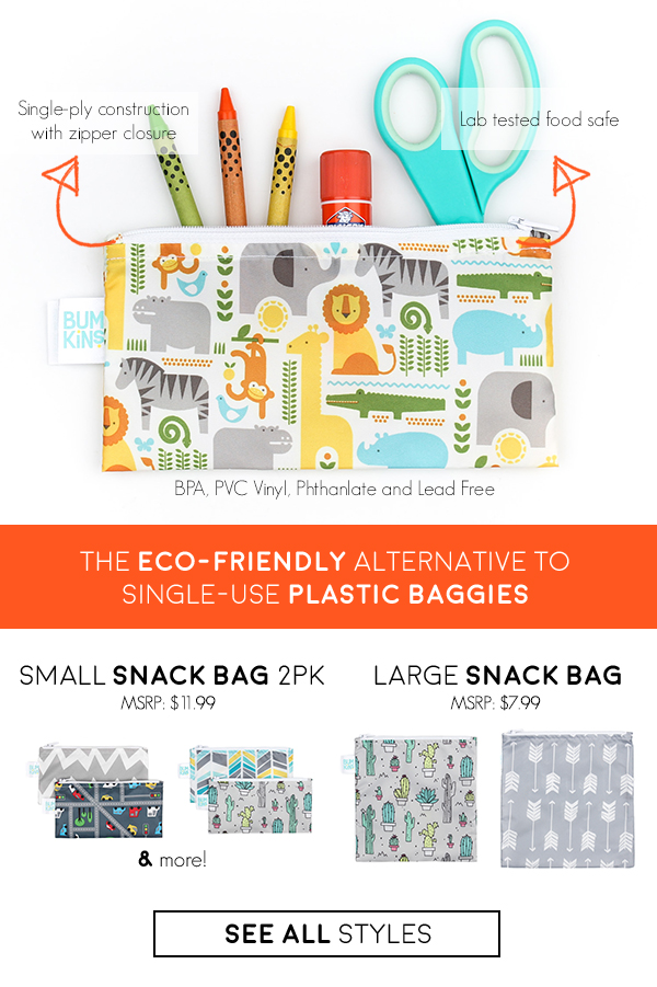 Versatile reusable snack bags now available in new patterns!