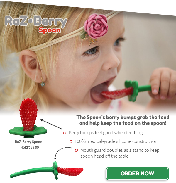 The new Raz-Berry spoon grabs hold of food