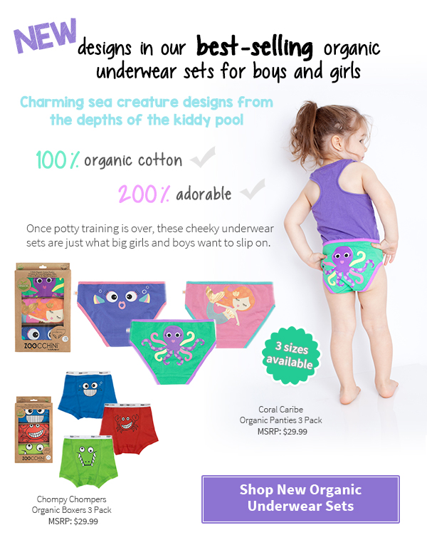 Organic Cotton Girls Underwear 3-Pack by Zoocchini