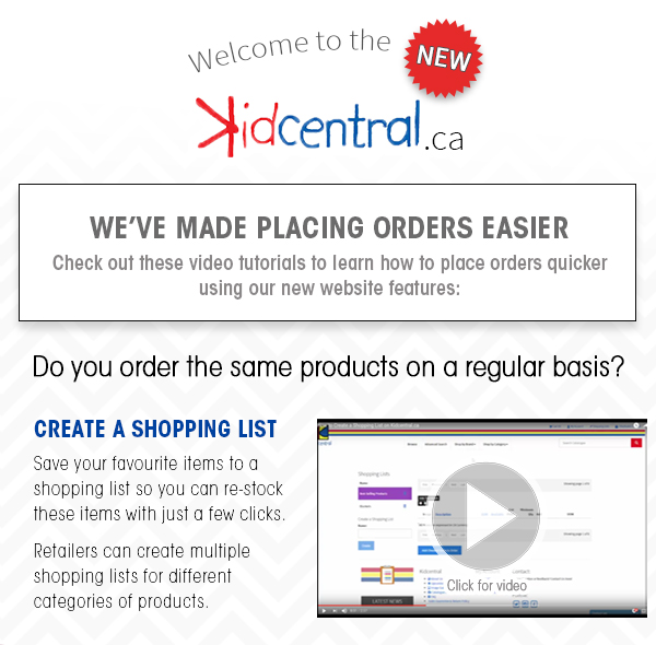 Create a Shopping List on kidcentral.ca 