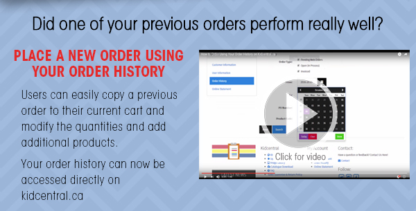 How to place an order using your order history