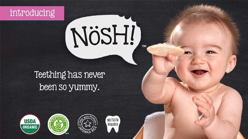 Introducing NOSH organic rice snacks