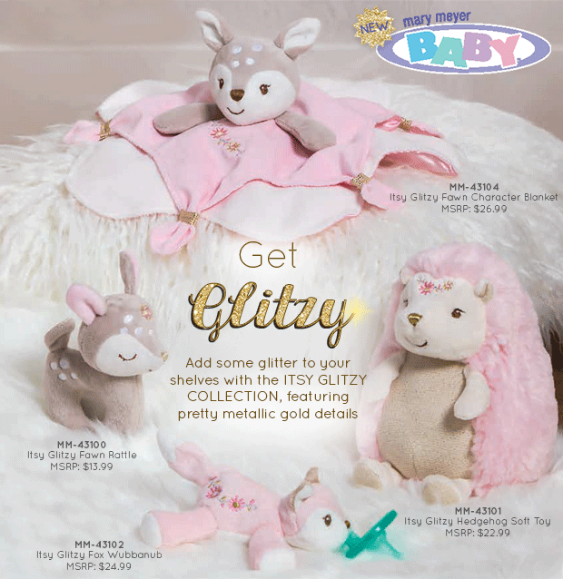 Itsy Glitzy Fawn Mary Meyer Baby Rattle 