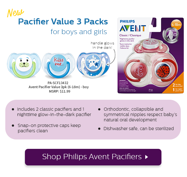New Pacifier value packs