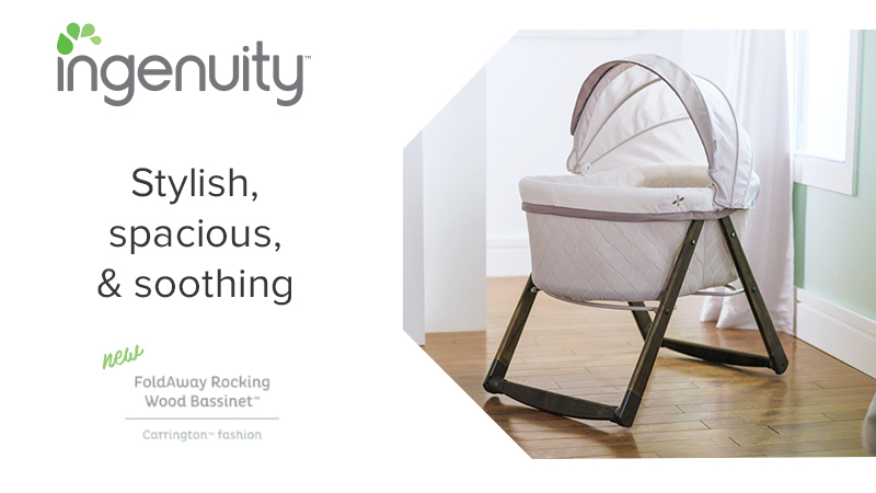 The NEW Ingenuity FoldAway Bassinet keeps baby cool and comfortable