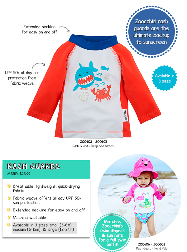 Zoocchini rash guards