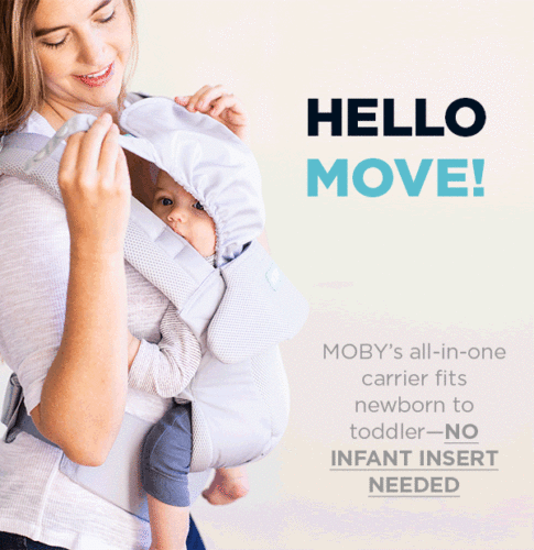 Goodbye, infant inserts! 👋 MOBY has one-size carriers and wraps for all!