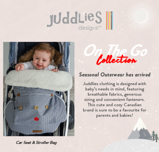 Winter is coming, and Juddlies has your gear! Get the cozy NEW stroller bags and more ✨