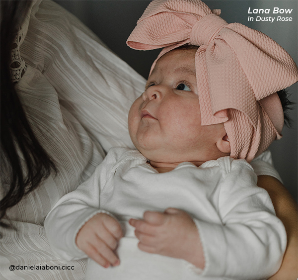 Baby Wisp Lana Bow Textured Headband - Dusty Rose Baby Wisp Lana Bow Textured Headband - Dusty Rose